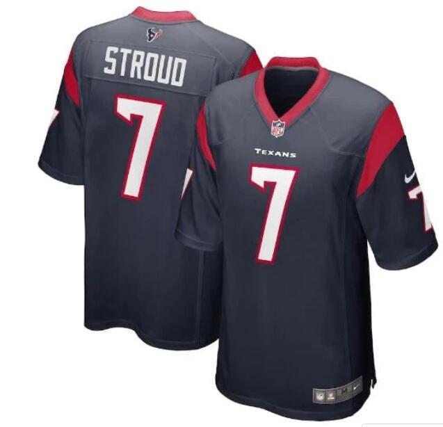 2023 Men NFL Houston Texans #7 CJ Stroud Nike Navy Blue Game Jersey->los angeles lakers->NBA Jersey